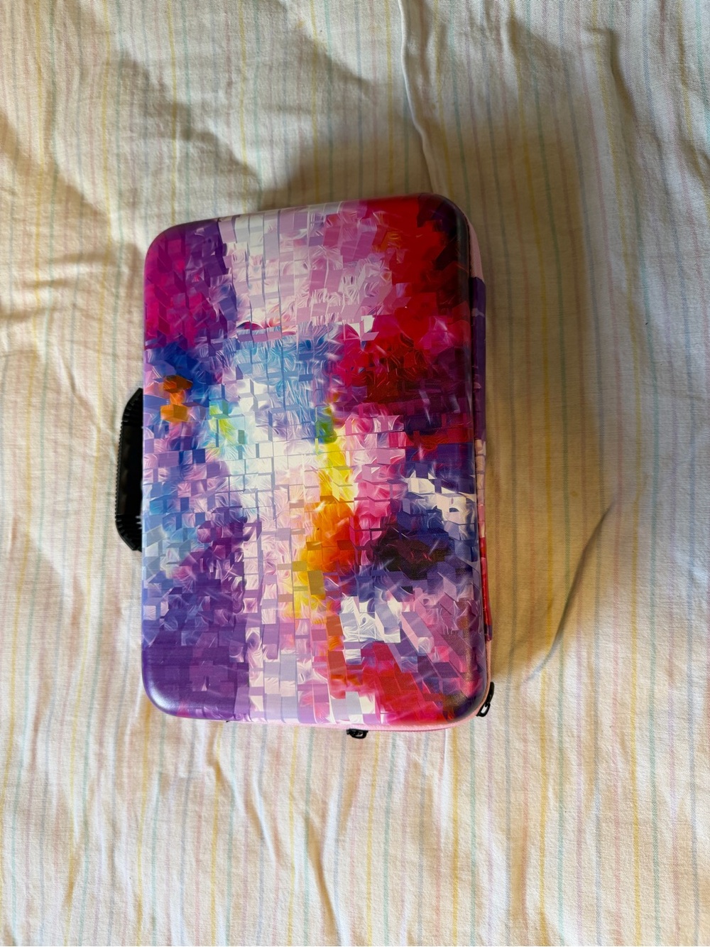 Colorful Abstract Hard Case Organizer - Purple Multi